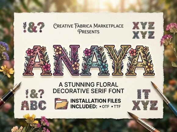 Anaya: A Floral Serif for Bold Branding