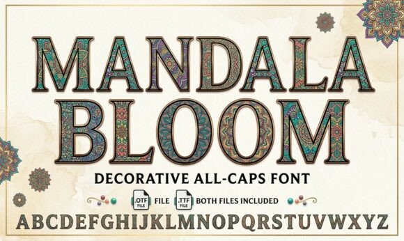 Mandala Bloom: Elevating Design with Intricate Floral Typography