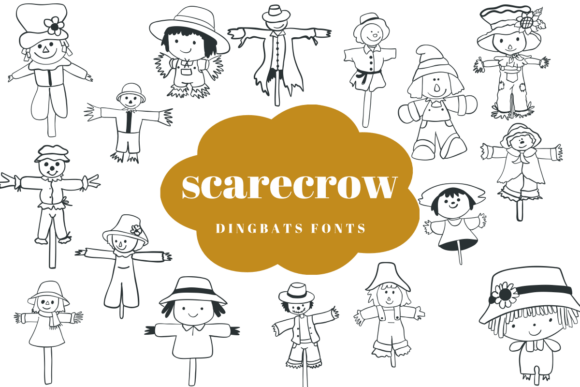 Scarecrow: A Whimsical Dingbats Font for Autumn Design