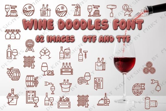 Wine Doodles: Creative Assets for Modern Design